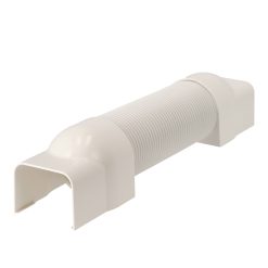 Flexibel böj, kanal, 90 x 65mm, justerbar, vit för "Articon", L 30-70cm