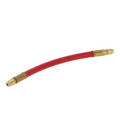 Fyllslang, 25cm, RÖD 1/4", 2 x M rak, 1/4", gummipackning