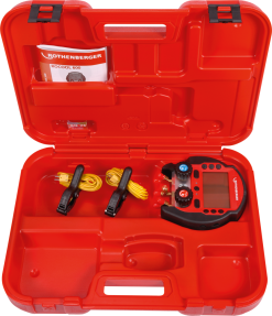 Manometerställ, "ROCOOL 600", i låda, digital manometer med 2 x temperatursensor