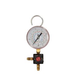Manometer "HT" med kran, R134a, R407C 2 x 1/4" SAE anslutning