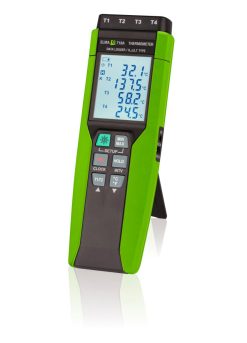 Temperaturlogger, 4-kanals, Elma 718A med PC-kommunikation, givartyp K,T,J och E