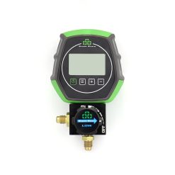 Manometer, "ST-B168DL", med kran, digital, 90 typer köldmedium, upp till A3, 1/4" anslutning