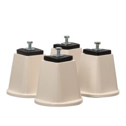 Monteringsfötter, "PVC" vit, 4-pack