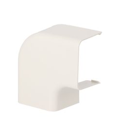 Flatböj, kanal, 80 x 60mm, vit till "Articon"