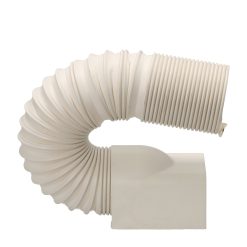 Flexibel avslutning, kanal, 80 x 60mm, vit för "Articon", L 20-70cm