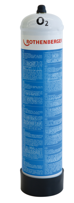 Syrgas, flaska, 950ml syre till Rothenberger, M10x1 LH anslutning
