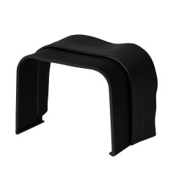 Flexibel avslutning, kanal, 80 x 60mm, svart, för "Articon"