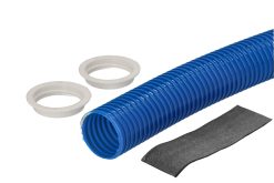 Väggenomföring, Trolleflex, 350mm Ø63mm, flexibel, 2 x muttrar och skum