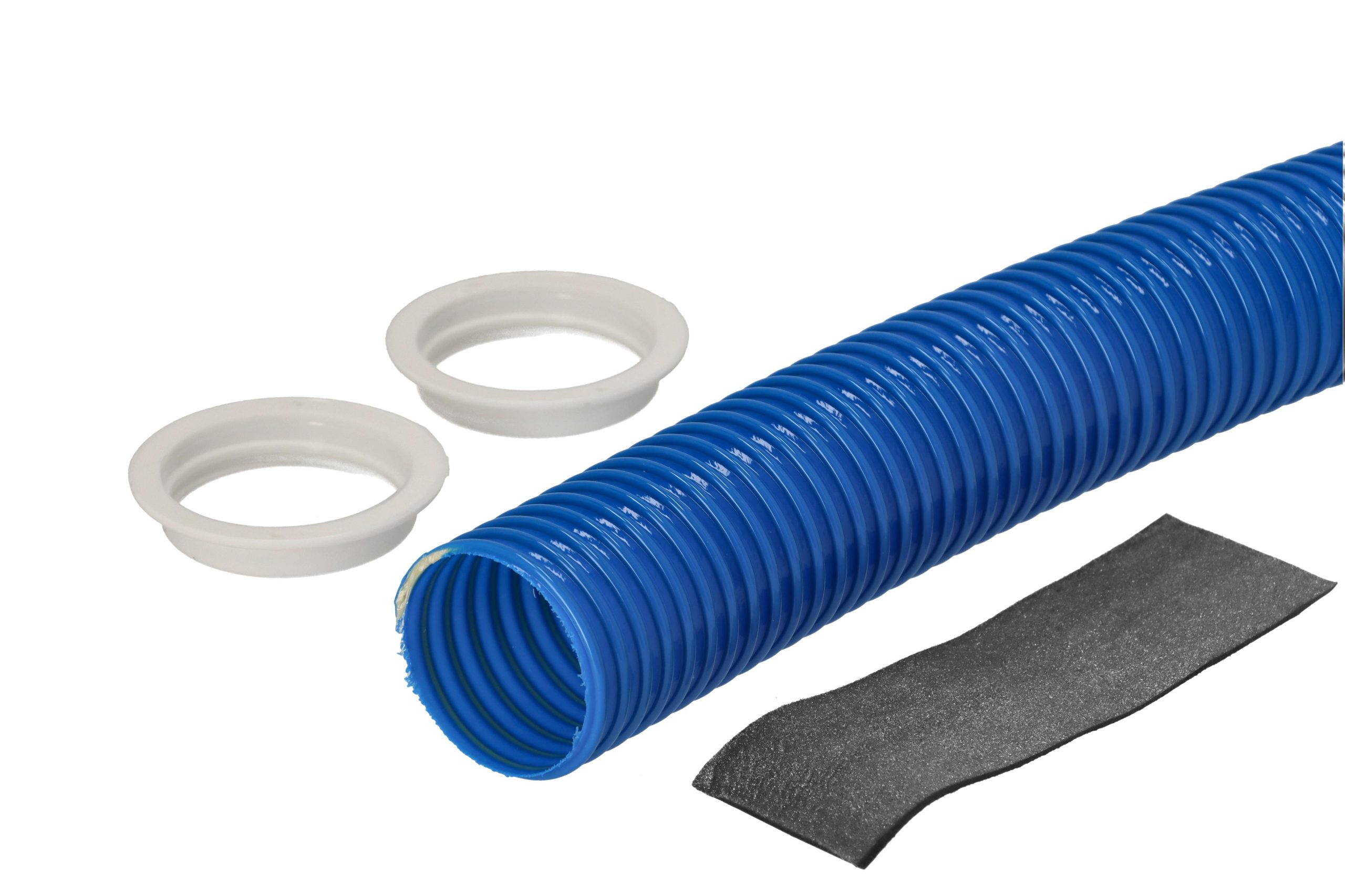 Väggenomföring, Trolleflex, 350mm Ø63mm, flexibel, 2 x muttrar och skum