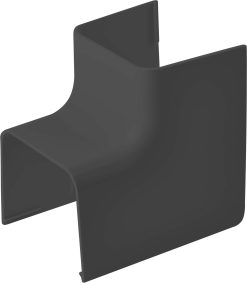 Invändig böj, kanal, 80 x 60 mm, grå, för "Canalsplit"