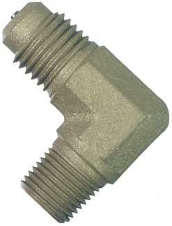 Vinkelkoppling, 90 grader, 1/8" NPT M till 1/4" SAE M, med schrader