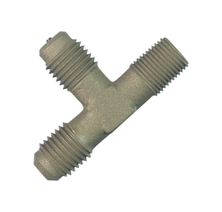 T-koppling, 1/8" NPT M x 1/4" SAE M + 1/4" SAE M, med schrader