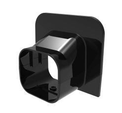 Väggmuff, "TA100", 98 x 73mm, "Excellens Black Line", svart, 3-pack