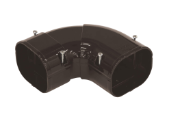 Regulerbart bend, kanal, 77 x 60mm, "Inaba Denko", sort