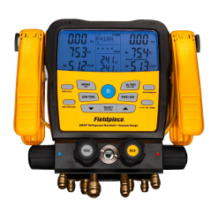 Servicemanifold, "SMAN 482", 4-veis, digital manometer, A3, 1/4" tilkobling